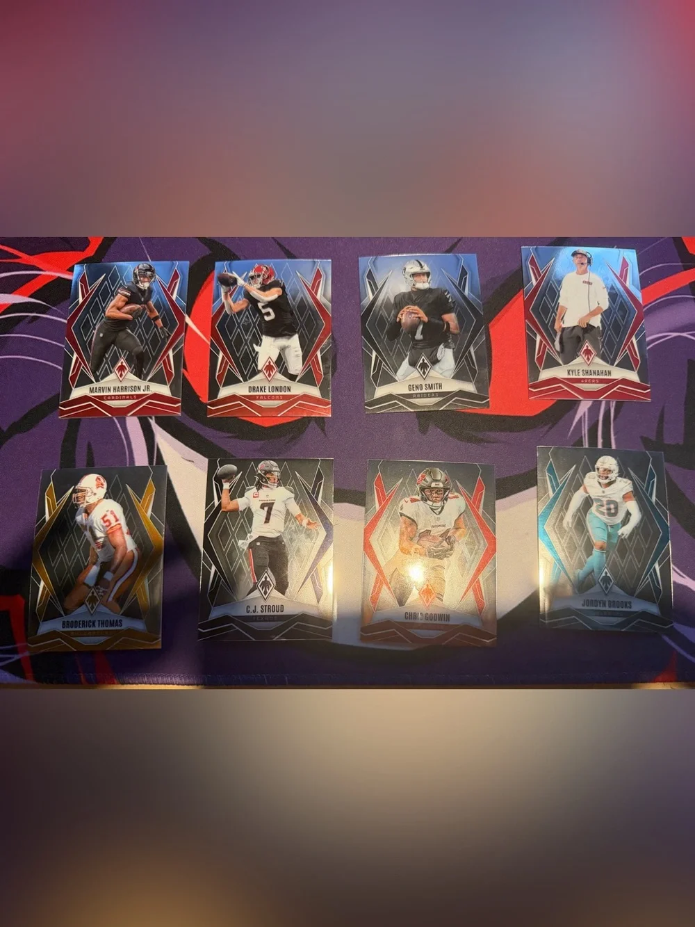 Prizm Phoenix Football Card Lot — Multi-Color Holographic Cards